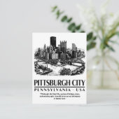 Pittsburgh City Pennsylvania USA Briefkaart (Staand voorkant)