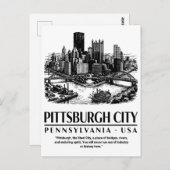 Pittsburgh City Pennsylvania USA Briefkaart (Voorkant / Achterkant)