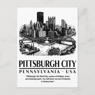 Pittsburgh City Pennsylvania USA Briefkaart