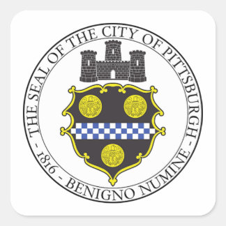 Pittsburgh City Seal Vierkante Sticker