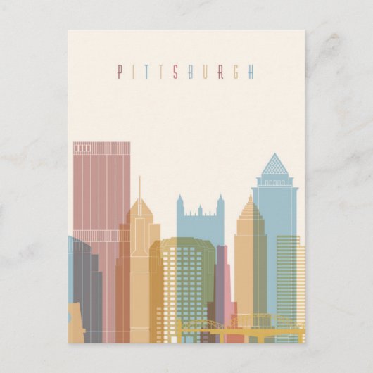 Pittsburgh | City Skyline Briefkaart (Voorkant)