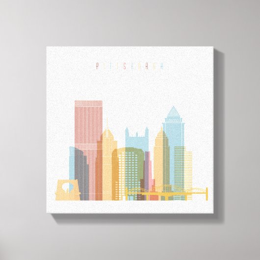 Pittsburgh | City Skyline Canvas Afdruk (Voorkant)