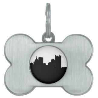Pittsburgh City Skyline Huisdieren Naamplaatje