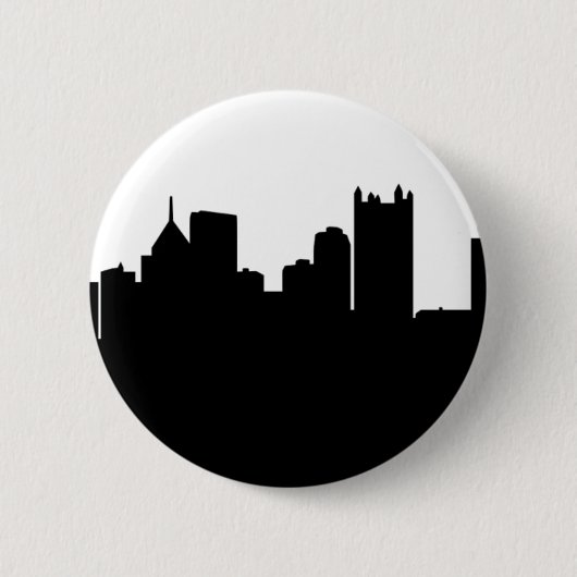 Pittsburgh City Skyline Ronde Button 5,7 Cm (Voorkant)