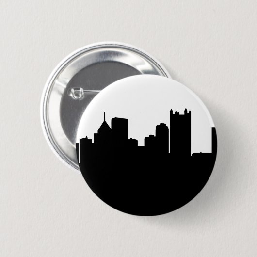 Pittsburgh City Skyline Ronde Button 5,7 Cm (Voorkant /achterkant)