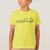 Pittsburgh City vlag in het hart T-shirt (Voorkant)