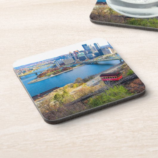 Pittsburgh Cityscape Bier Onderzetter (Linkerzijde)