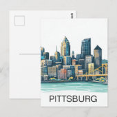 Pittsburgh Cityscape Briefkaart (Voorkant / Achterkant)