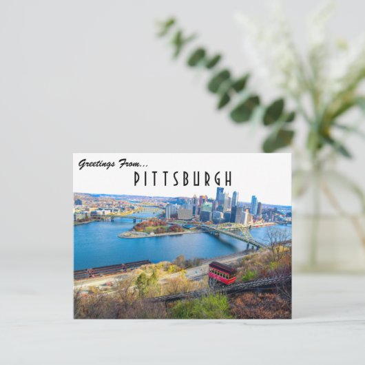 Pittsburgh Cityscape Briefkaart (Staand voorkant)