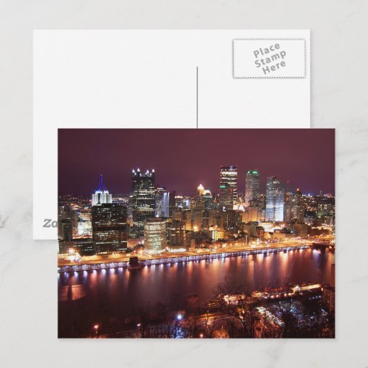 Pittsburgh Cityscape Briefkaart (Voorkant / Achterkant)