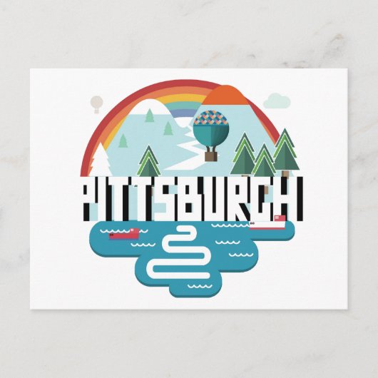Pittsburgh | Cityscape Design Briefkaart (Voorkant)