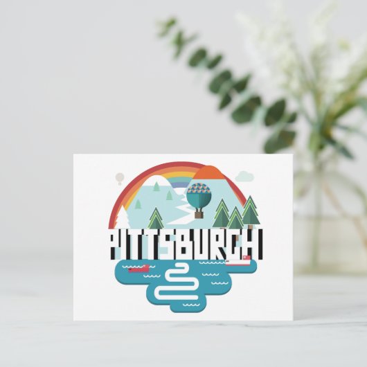 Pittsburgh | Cityscape Design Briefkaart (Staand voorkant)