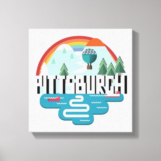 Pittsburgh | Cityscape Design Canvas Afdruk (Voorkant)