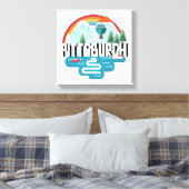Pittsburgh | Cityscape Design Canvas Afdruk (Insitu (Slaapkamer))