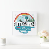 Pittsburgh | Cityscape Design Vierkante Klok (Huis)