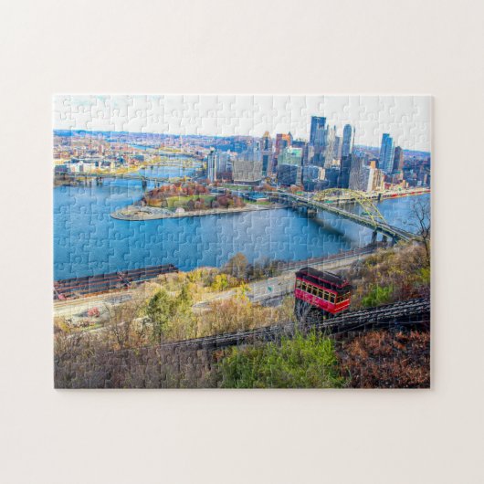 Pittsburgh Cityscape Jigzaag Puzzle Legpuzzel (Horizontaal)