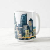 Pittsburgh Cityscape Koffiemok (Voorkant rechts)