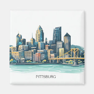 Pittsburgh Cityscape Magneet