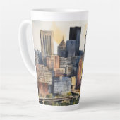 Pittsburgh Cityscape waterverf Latte Mok (Linkerhoek)