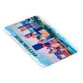 Pittsburgh Cityscape Waterverf Schilderen Magneet (Rechterzijde)