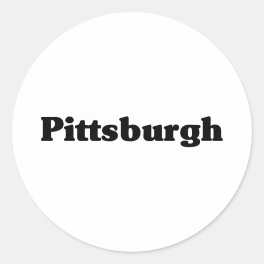 Pittsburgh Classic t-shirten Ronde Sticker (Voorkant)