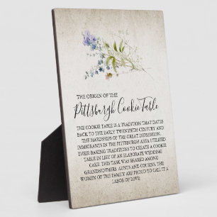 PITTSBURGH COOKIE-TABEL VOOR AFBEELDINGEN FOTOPLAAT