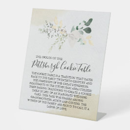 PITTSBURGH COOKIE-TABEL VOOR AFBEELDINGEN RECLAMEBORD MET VOETSTUK