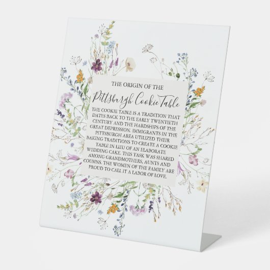 PITTSBURGH COOKIE-TABEL VOOR AFBEELDINGEN RECLAMEBORD MET VOETSTUK (Voorkant)