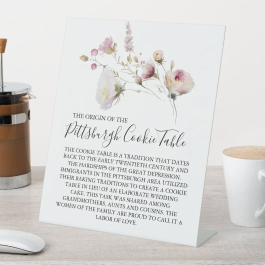 PITTSBURGH COOKIE-TABEL VOOR AFBEELDINGEN RECLAMEBORD MET VOETSTUK (Insitu)