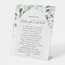 PITTSBURGH COOKIE-TABEL VOOR AFBEELDINGEN RECLAMEBORD MET VOETSTUK