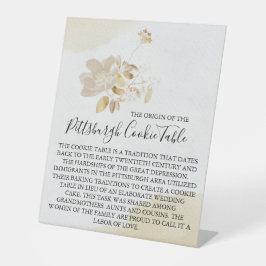 PITTSBURGH COOKIE-TABEL VOOR AFBEELDINGEN RECLAMEBORD MET VOETSTUK