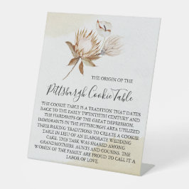 PITTSBURGH COOKIE-TABEL VOOR AFBEELDINGEN RECLAMEBORD MET VOETSTUK