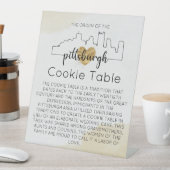 PITTSBURGH COOKIE-TABEL VOOR AFBEELDINGEN RECLAMEBORD MET VOETSTUK (Insitu)