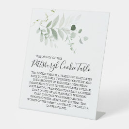 PITTSBURGH COOKIE-TABEL VOOR AFBEELDINGEN RECLAMEBORD MET VOETSTUK