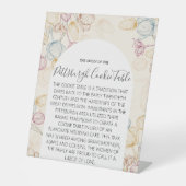 PITTSBURGH COOKIE-TABEL VOOR AFBEELDINGEN RECLAMEBORD MET VOETSTUK (Voorkant)