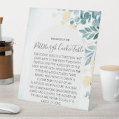 PITTSBURGH COOKIE-TABEL VOOR AFBEELDINGEN RECLAMEBORD MET VOETSTUK (Insitu)