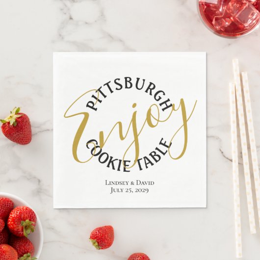 Pittsburgh Cookie Table Favor Bag Servet (Insitu)