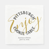 Pittsburgh Cookie Table Favor Bag Servet (Voorkant)