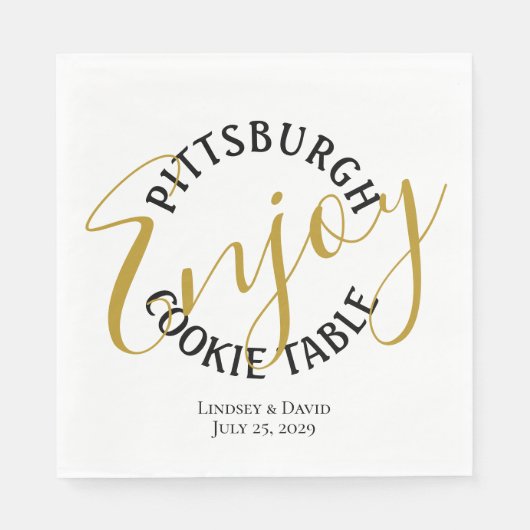 Pittsburgh Cookie Table Favor Bag Servet (Voorkant)