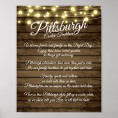 Pittsburgh Cookie Table No Yinz Wedding Poster (Voorkant)
