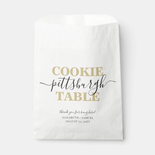 Pittsburgh Cookie Table Persoonlijke Favor Bag Bedankzakje (Voorkant)