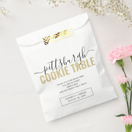 Pittsburgh Cookie Table Poem Wedding Bedankzakje (Gezegeld)
