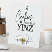 Pittsburgh Cookie Table Sign Reclamebord Met Voetstuk (Insitu)