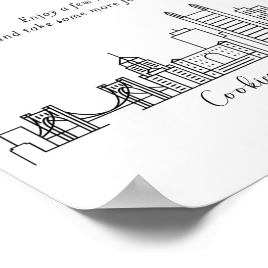 Pittsburgh Cookie Table Weddenschap Poster (Hoek)