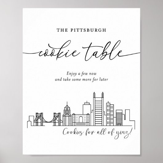 Pittsburgh Cookie Table Weddenschap Poster (Voorkant)