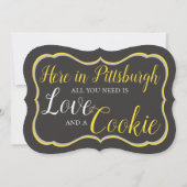 Pittsburgh Cookie Tafel Bord Kaart (Achterkant)