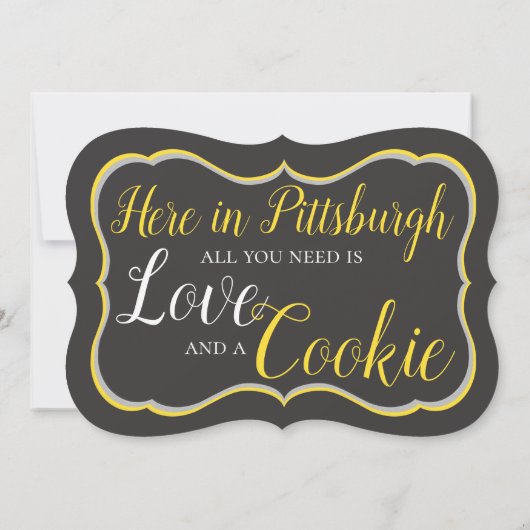 Pittsburgh Cookie Tafel Bord Kaart (Achterkant)