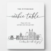 Pittsburgh Cookie Tafel Tafelblad Plaque met Ezel Fotoplaat (Voorkant)