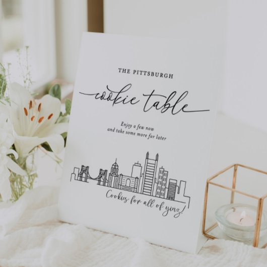 Pittsburgh Cookie Tafel Tafelblad Plaque met Ezel Fotoplaat