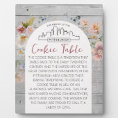 PITTSBURGH COOKIE TAFEL TEKEN HUWELIJKSTAFEL TEKEN FOTOPLAAT (Voorkant)